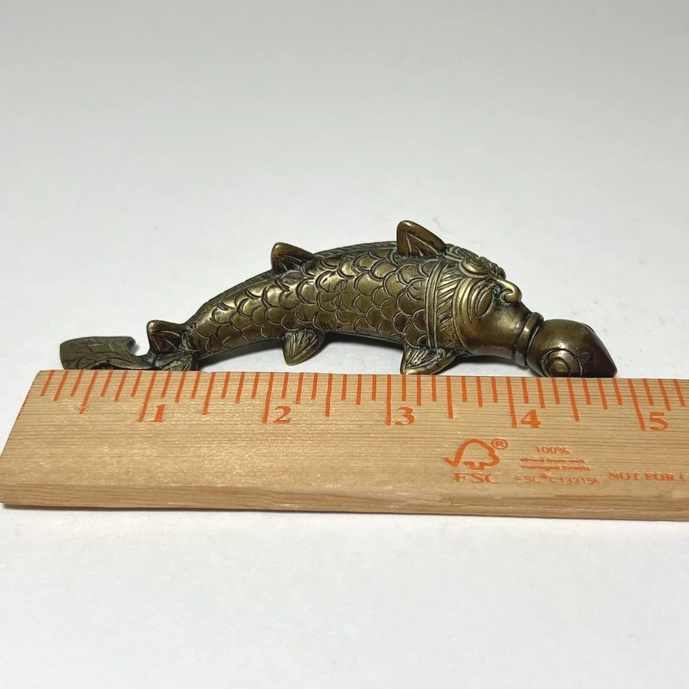Antique Brass Fish‎ Surma Dani Eyeliner Vintage Old Rare Collectible
